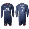 Original Trikotsatz Paris Saint-Germain Mbappé 7 Heimtrikot 2021-22 Langarm Für Kinder